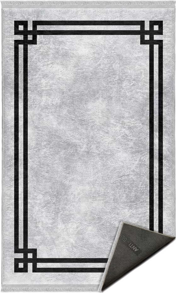 Černo-šedý koberec 160x230 cm –
