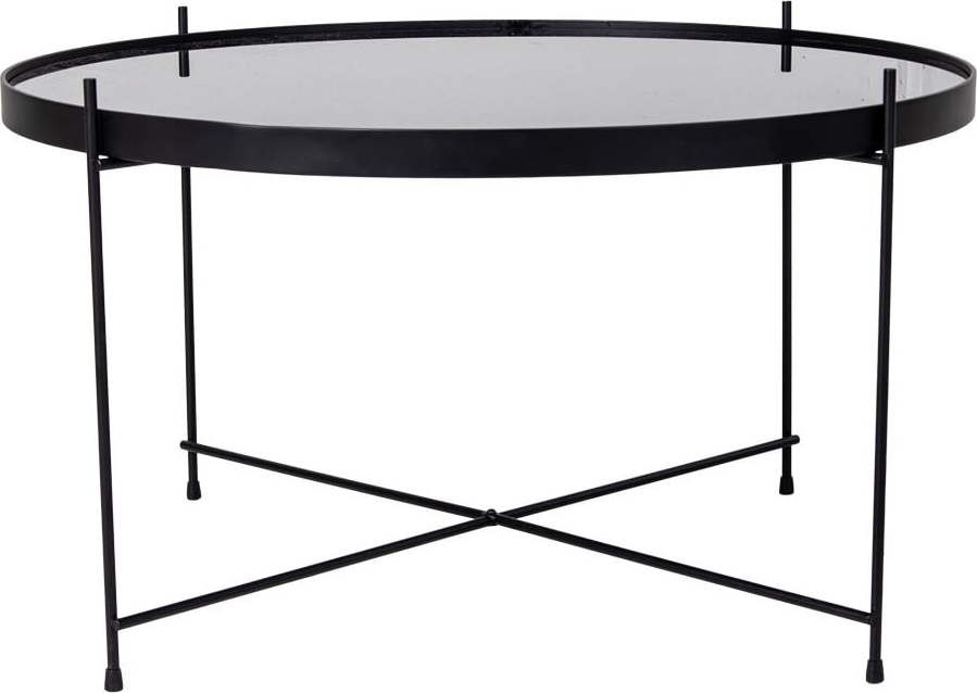 Černý kulatý konferenční stolek ø 70 cm