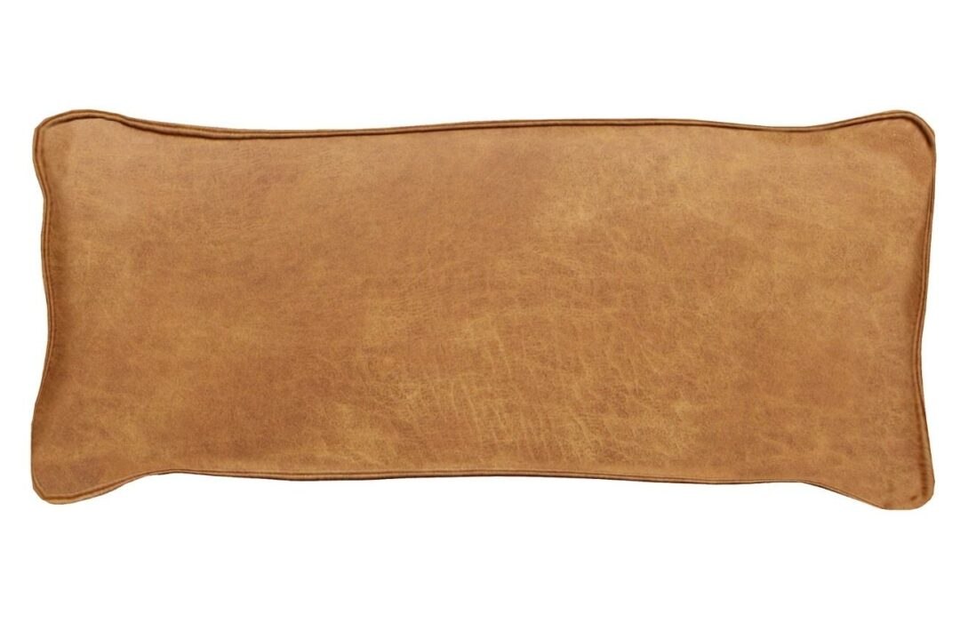 Hoorns Hnědý kožený polštář Bearny 30