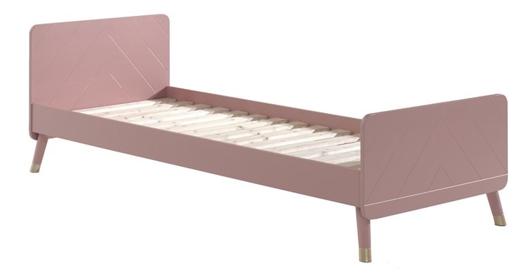 Růžová lakovaná postel Vipack Billy