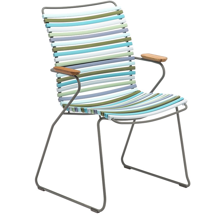 Modrozelená plastová zahradní židle HOUE Click