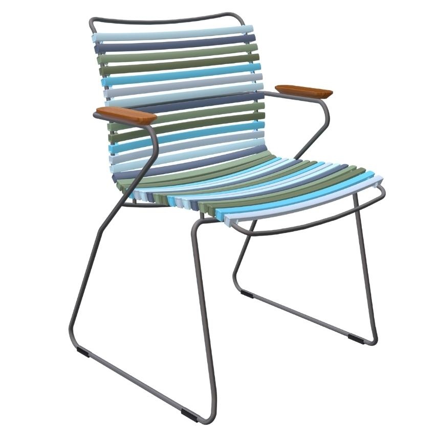 Modrozelená plastová zahradní židle HOUE