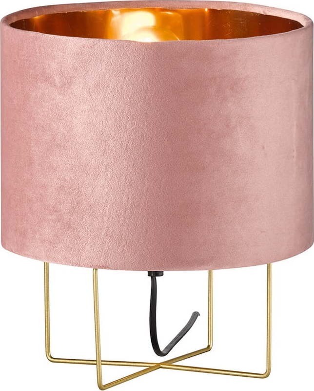 Růžová stolní lampa Fischer &