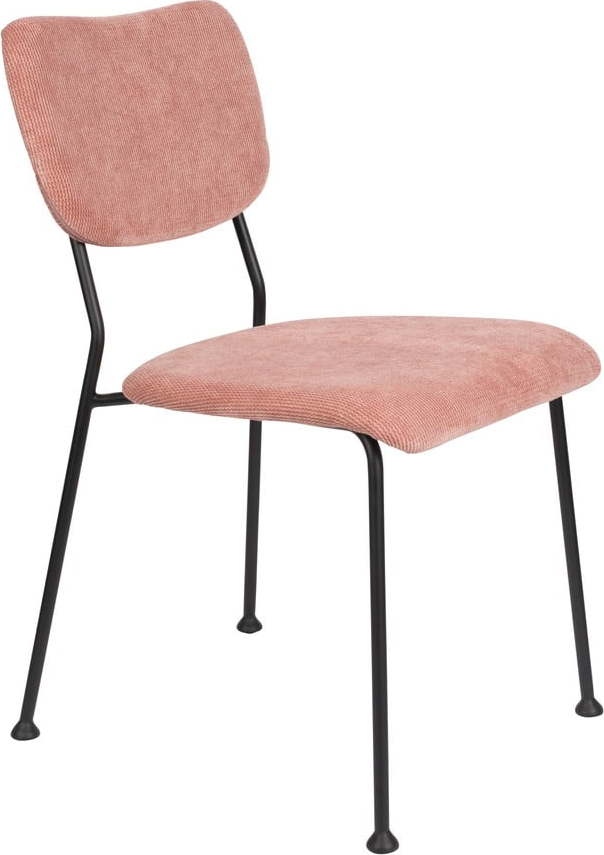 Světle růžové jídelní židle v sadě 2