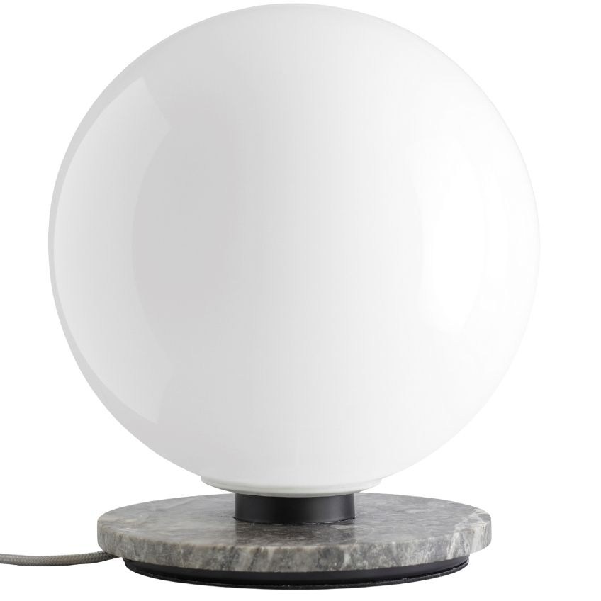 Leskle opálově bílá skleněná nástěnná/stolní lampa AUDO