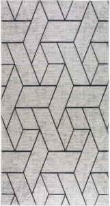 Světle šedý pratelný koberec běhoun 80x200