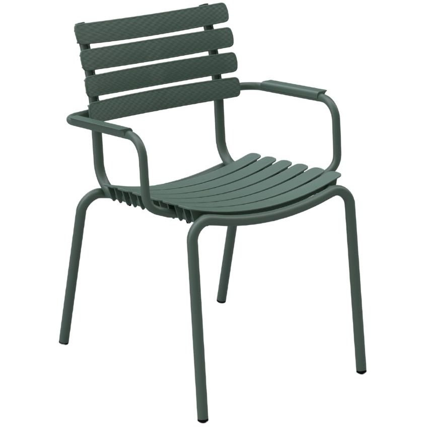 Zelená plastová zahradní židle HOUE
