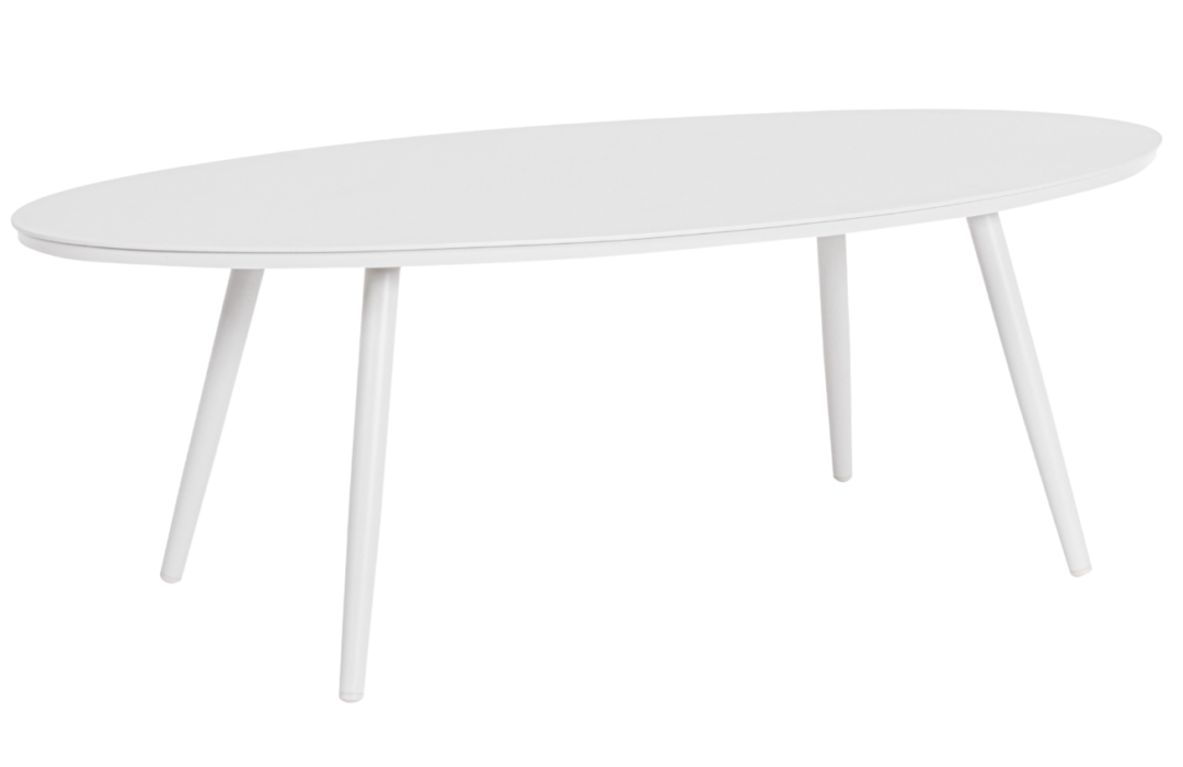 Bílý kovový zahradní konferenční stolek Bizzotto Space