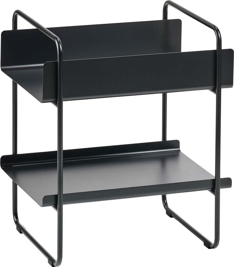 Černý kovový konzolový stolek 36x48 cm