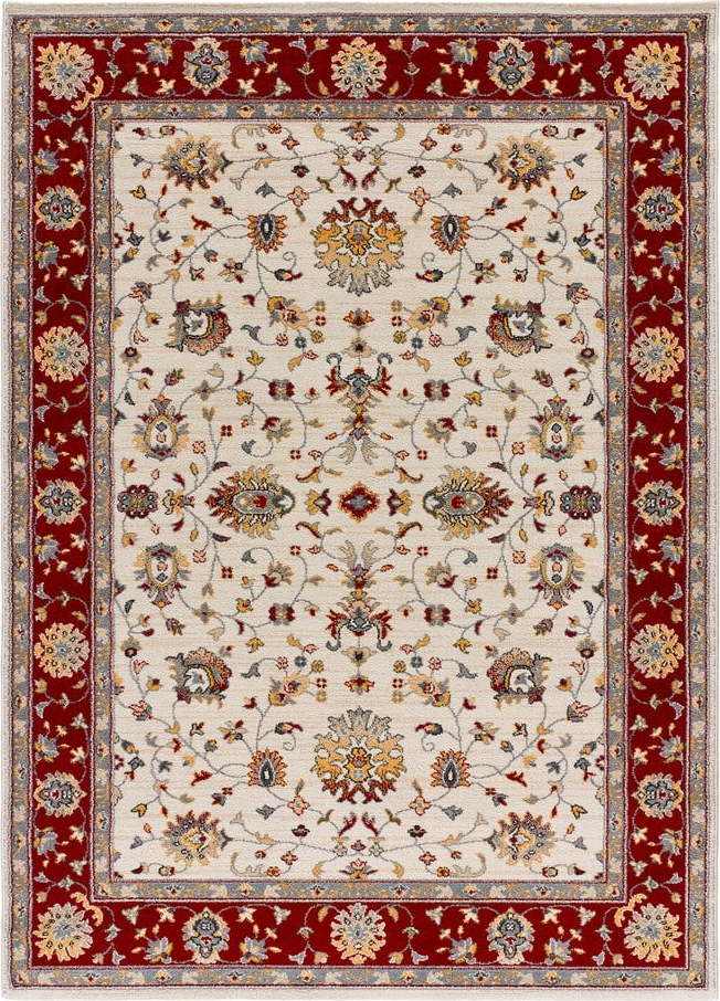 Červeno-krémový koberec 80x150 cm Classic