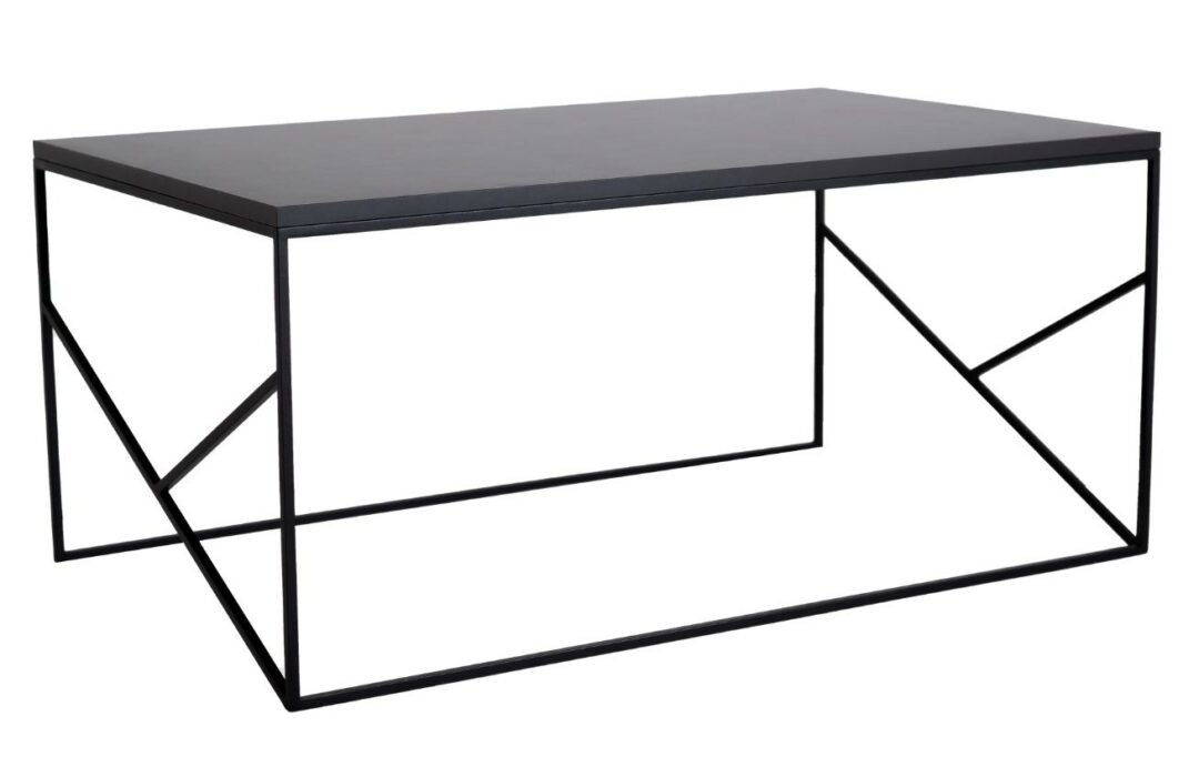 Nordic Design Černý lakovaný konferenční stolek Fanny