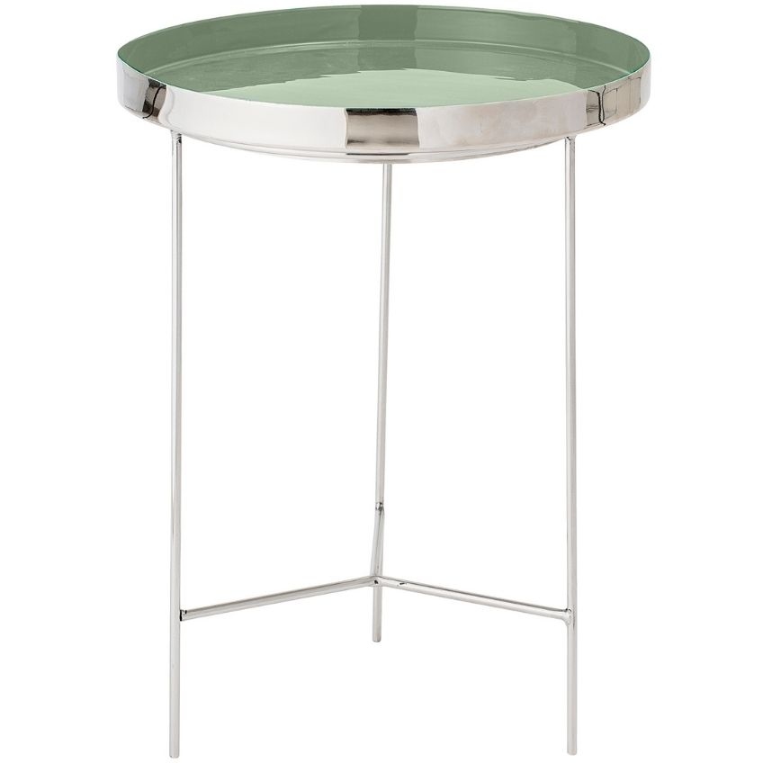 Zelený kovový odkládací stolek Bloomingville