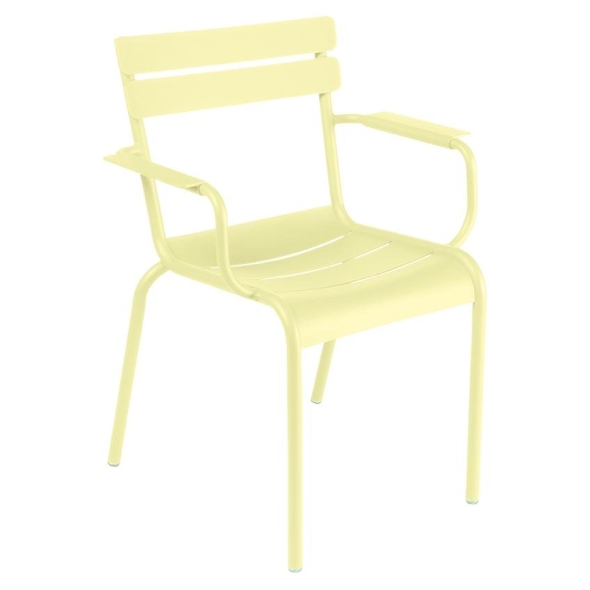 Citronově žlutá kovová zahradní židle Fermob