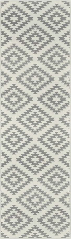 Šedý/béžový koberec běhoun 200x80 cm Nordic