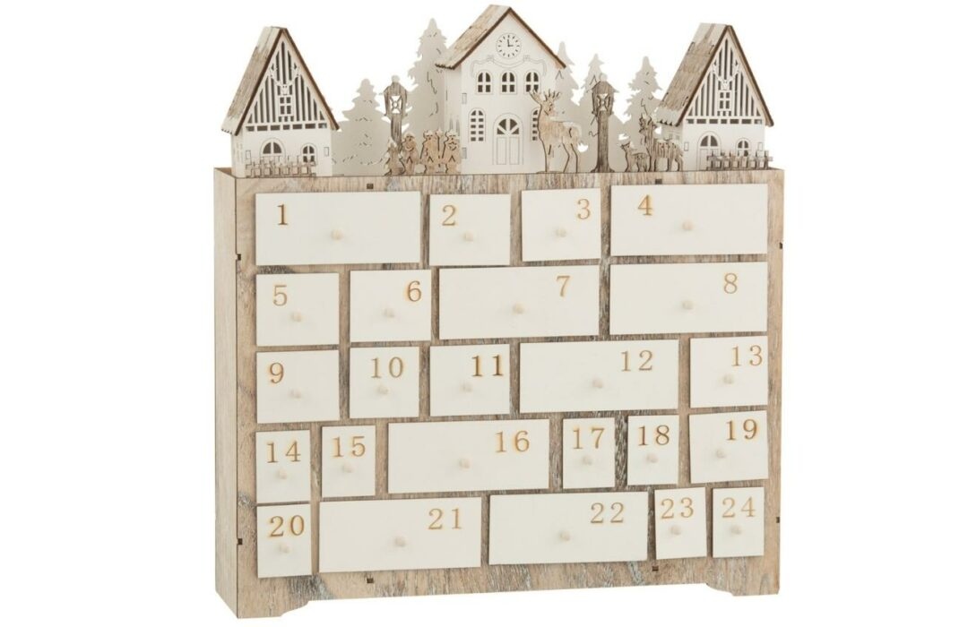 Dřevěný vánoční adventní kalendář