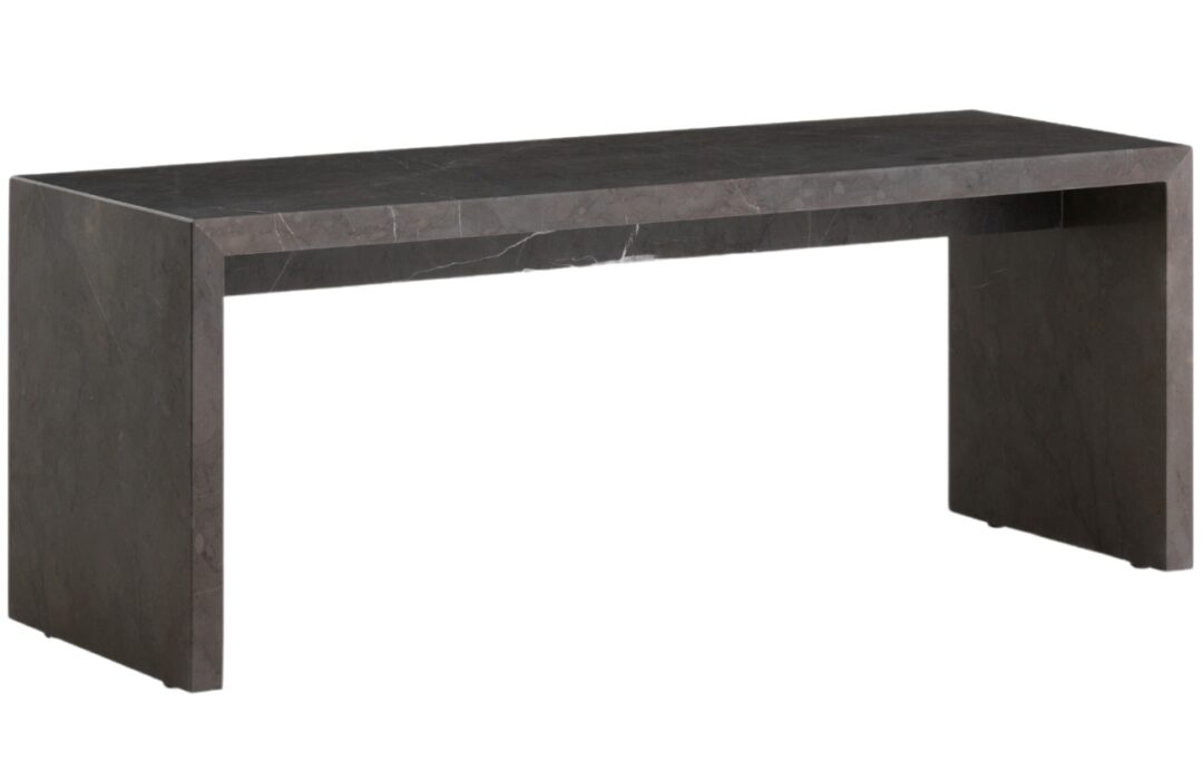 Hnědo šedý mramorový konferenční stolek AUDO PLINTH