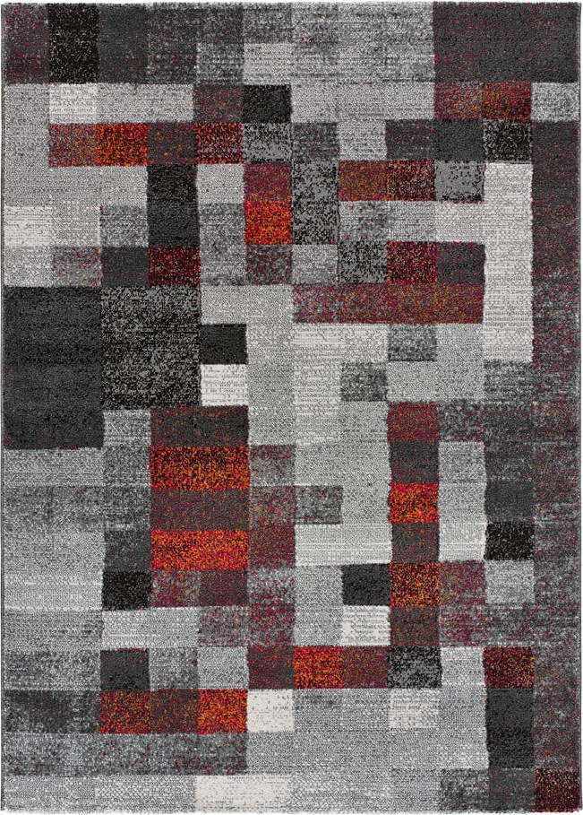 Červeno-šedý koberec 160x230 cm Fusion