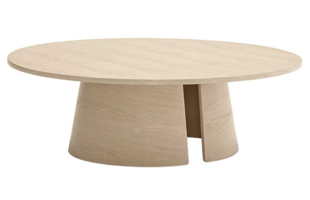 Bělený dřevěný konferenční stolek Teulat