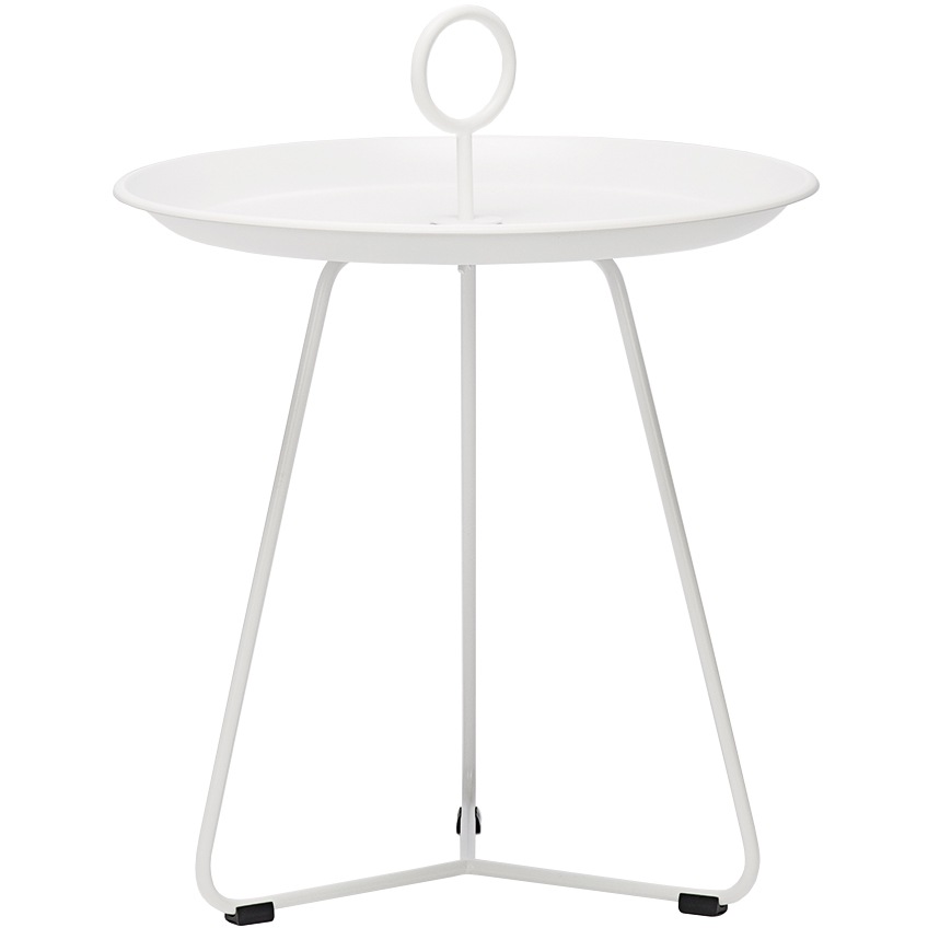 Bílý kovový odkládací stolek HOUE