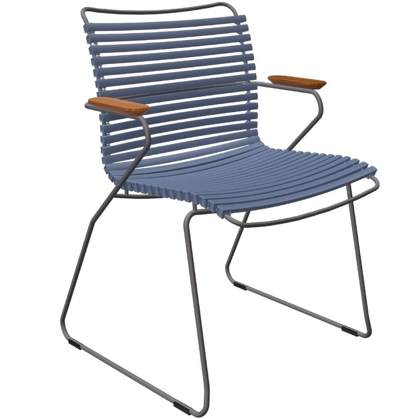 Modrá plastová zahradní židle HOUE