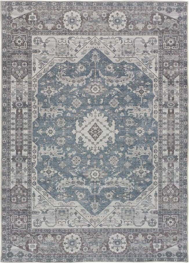 Modrý koberec 80x150 cm Mandala