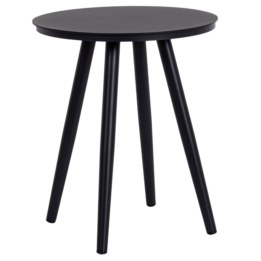 Černý kovový zahradní odkládací stolek Bizzotto