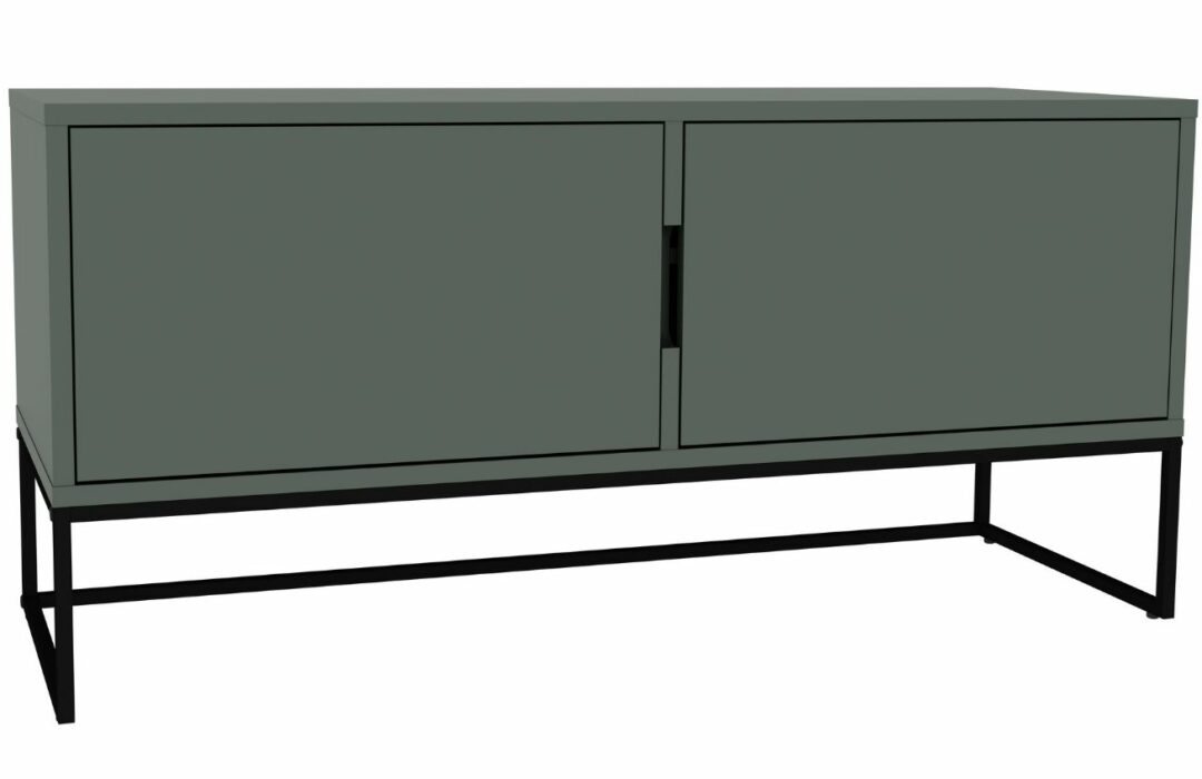 Matně zelený lakovaný TV stolek Tenzo Lipp