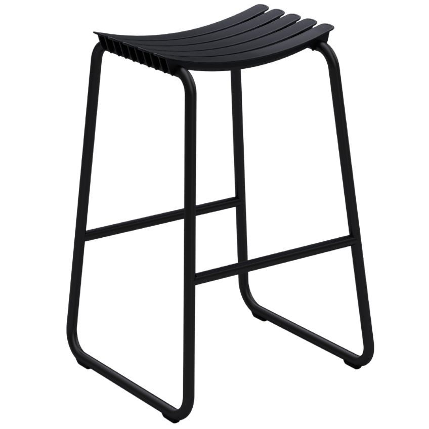 Černá plastová barová židle HOUE