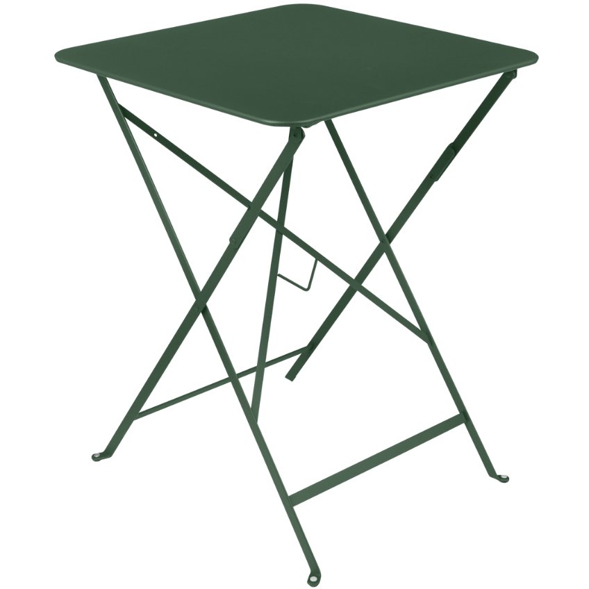 Tmavě zelený kovový skládací stůl Fermob Bistro