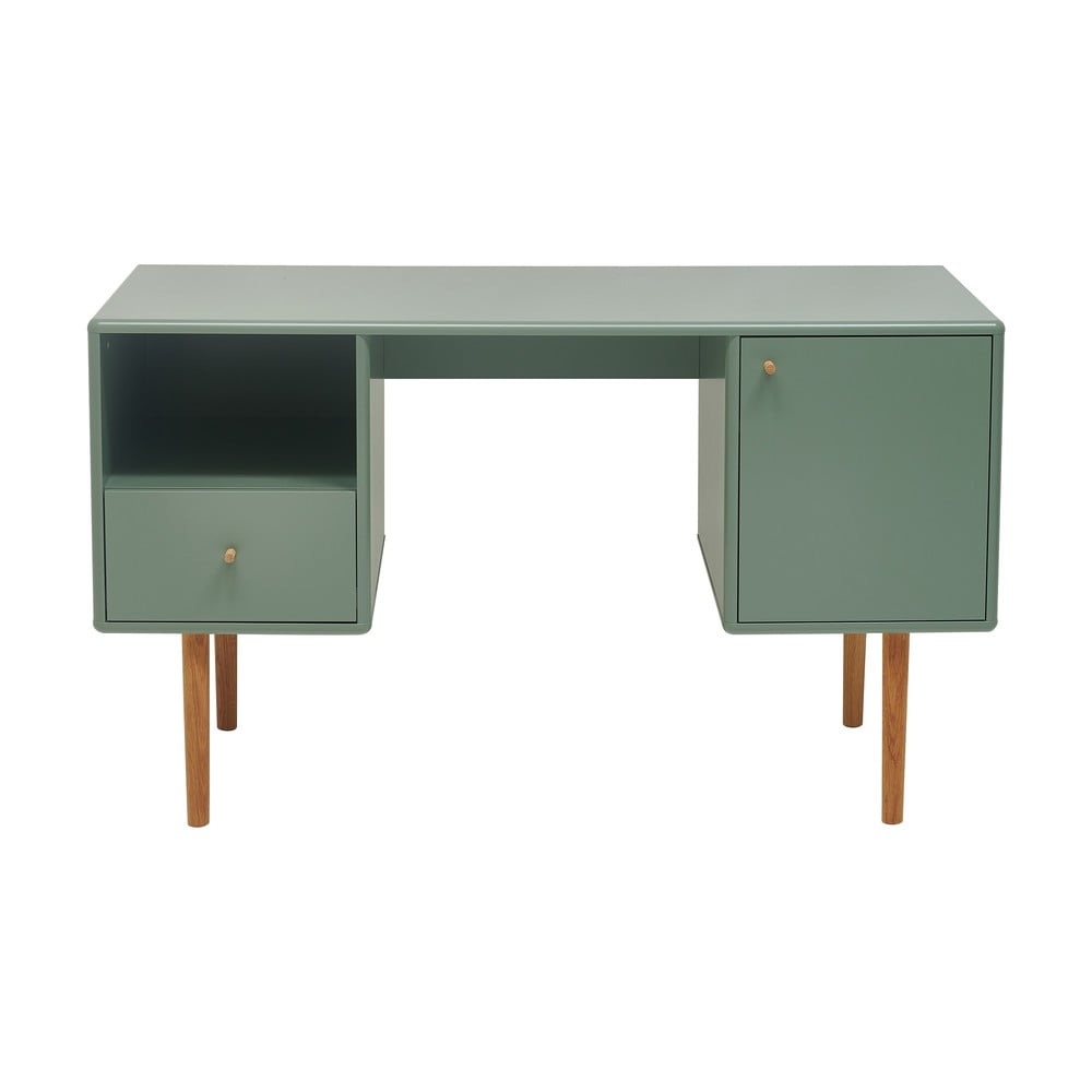 Zelený pracovní stůl 130x50 cm Color Living