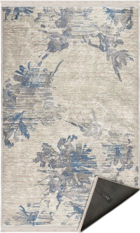 Modro-béžový koberec 80x150 cm –