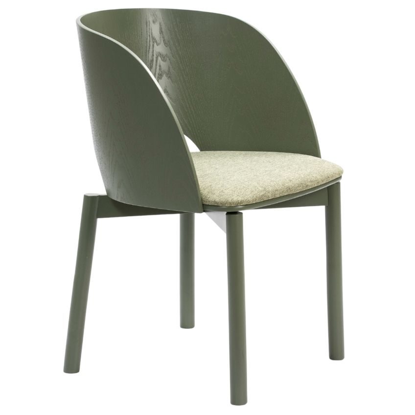 Zelená jasanová jídelní židle