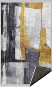 Žluto-šedý koberec běhoun 80x200 cm
