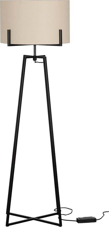 Béžová stojací lampa s textilním stínidlem (výška