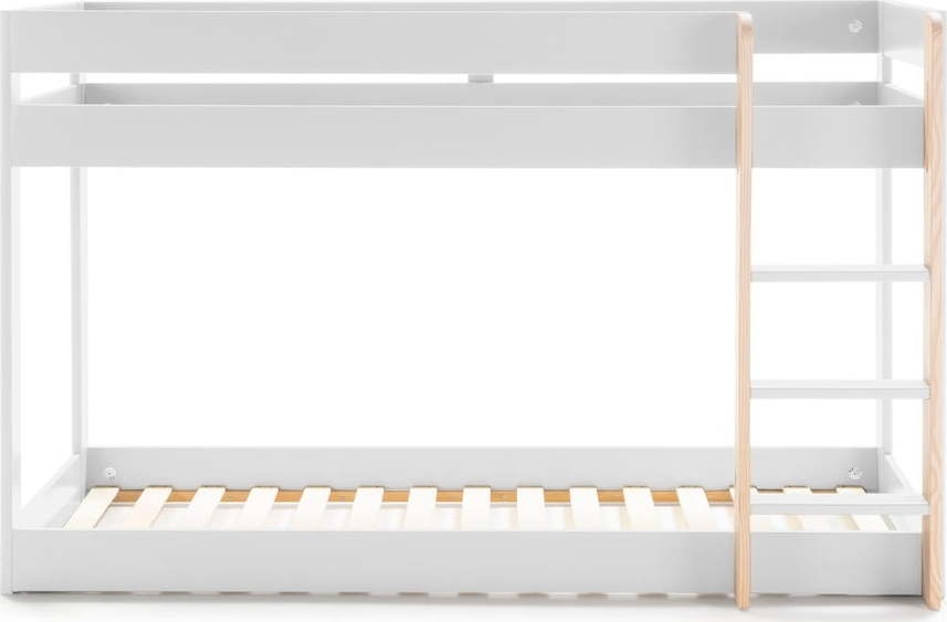 Bílá patrová dětská postel 90x190 cm