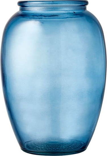 Modrá skleněná váza Bitz
