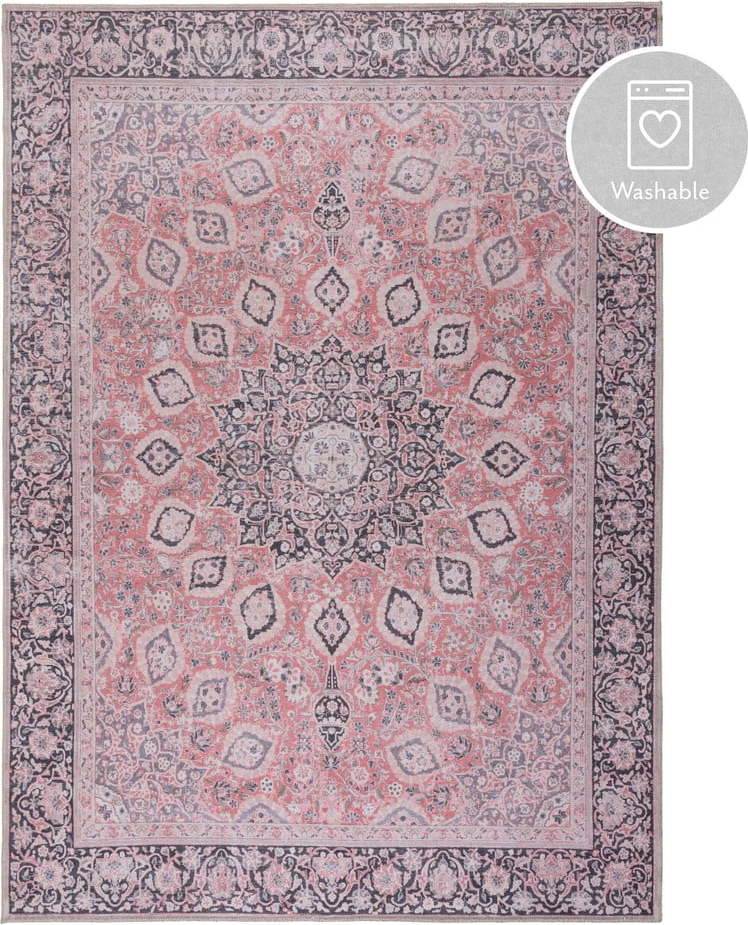 Růžový pratelný koberec 80x150 cm FOLD