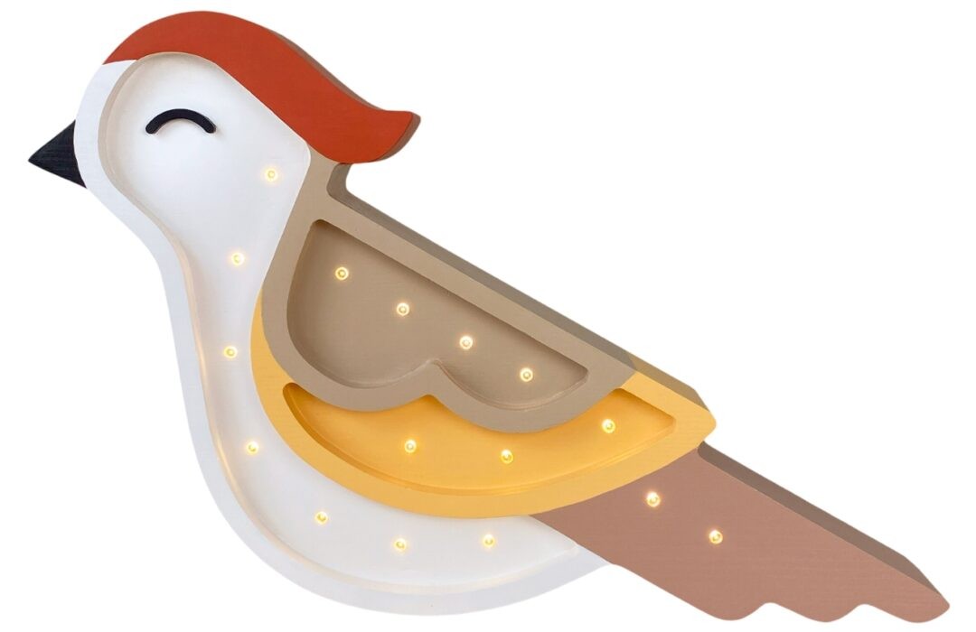 Peekaboo Dřevěná dětská LED lampa