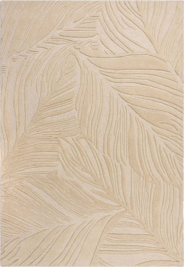 Béžový vlněný koberec 200x290 cm Lino