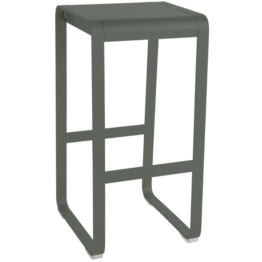 Šedozelená hliníková zahradní barová židle Fermob