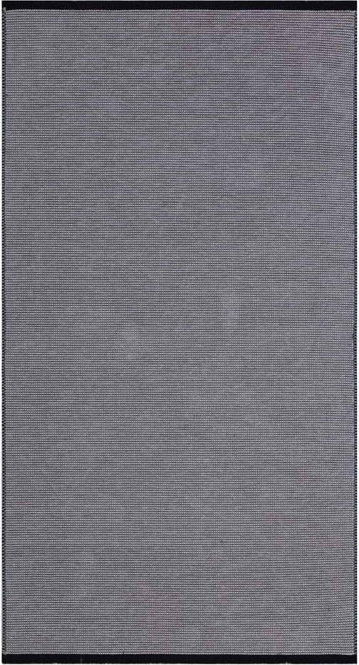 Šedý pratelný koberec běhoun 200x80 cm