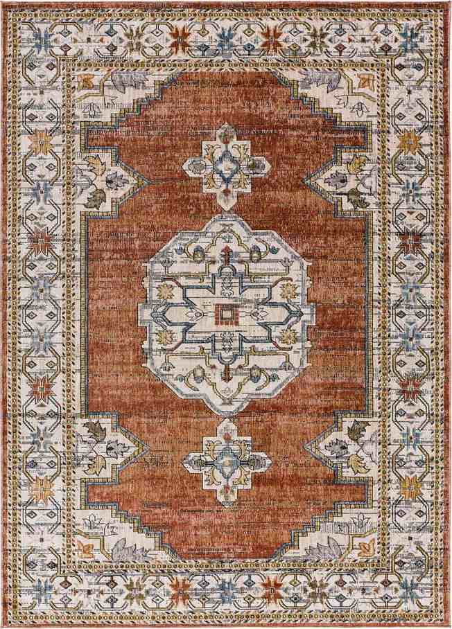 Oranžovo-béžový koberec 150x77 cm Truva