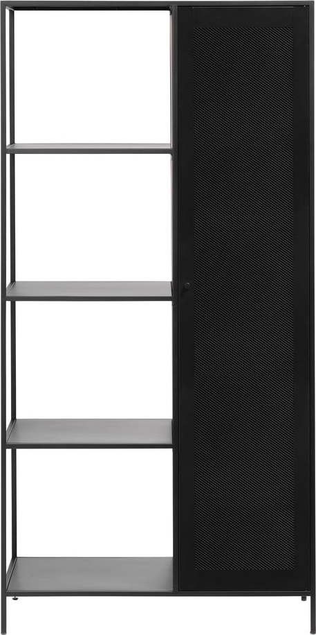 Černá kovová knihovna 90x180 cm Malibu