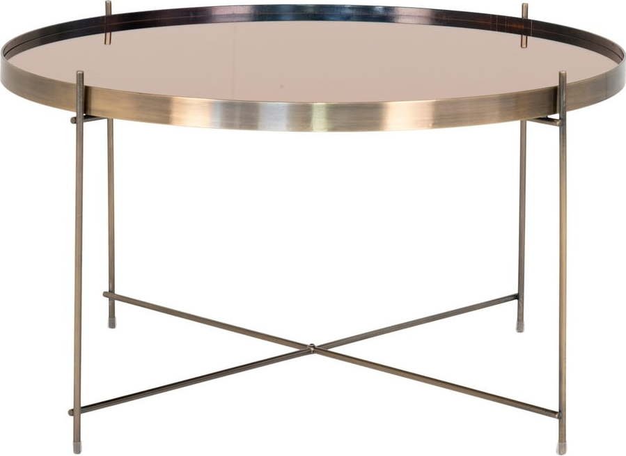 Kulatý konferenční stolek ve zlaté barvě ø 70