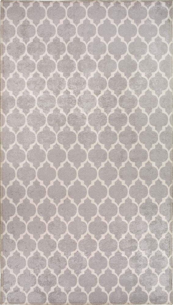 Světle šedo-krémový pratelný koberec 180x120