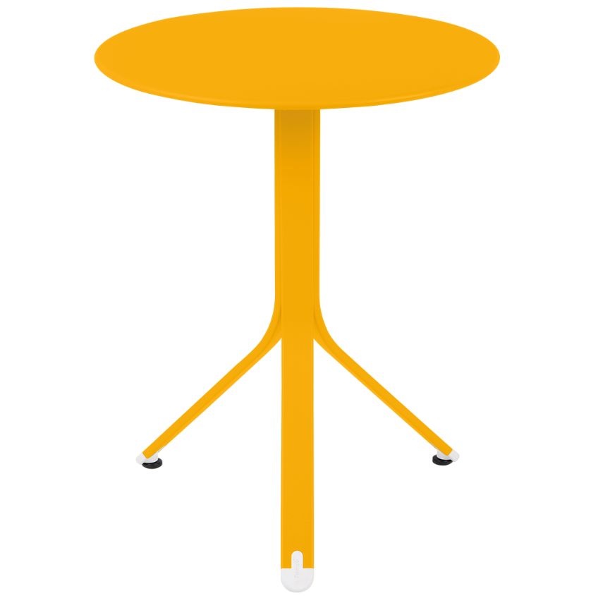 Žlutý kovový stůl Fermob Rest'O