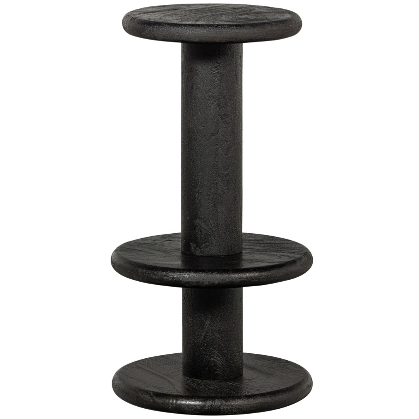 Hoorns Černá dřevěná barová židle