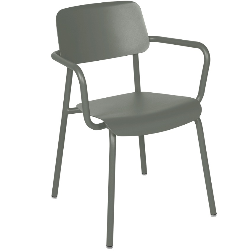 Šedozelená zelená hliníková zahradní židle Fermob