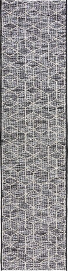 Šedý venkovní koberec běhoun 230x60 cm