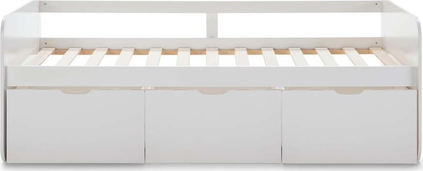 Bílá dětská postel s úložným prostorem 90x190